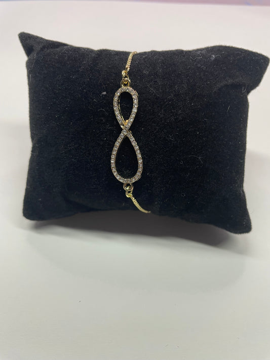 Gold infinity adjustable Bracelet- Stainless Steel