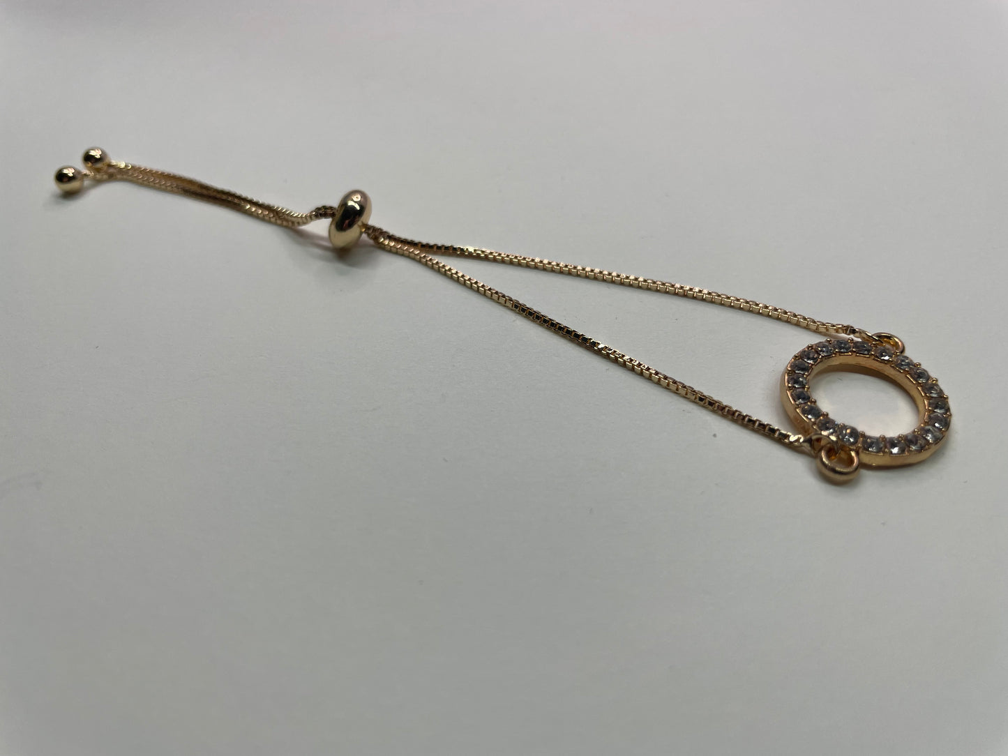 Zirconia Circle Adjustable Bracelet