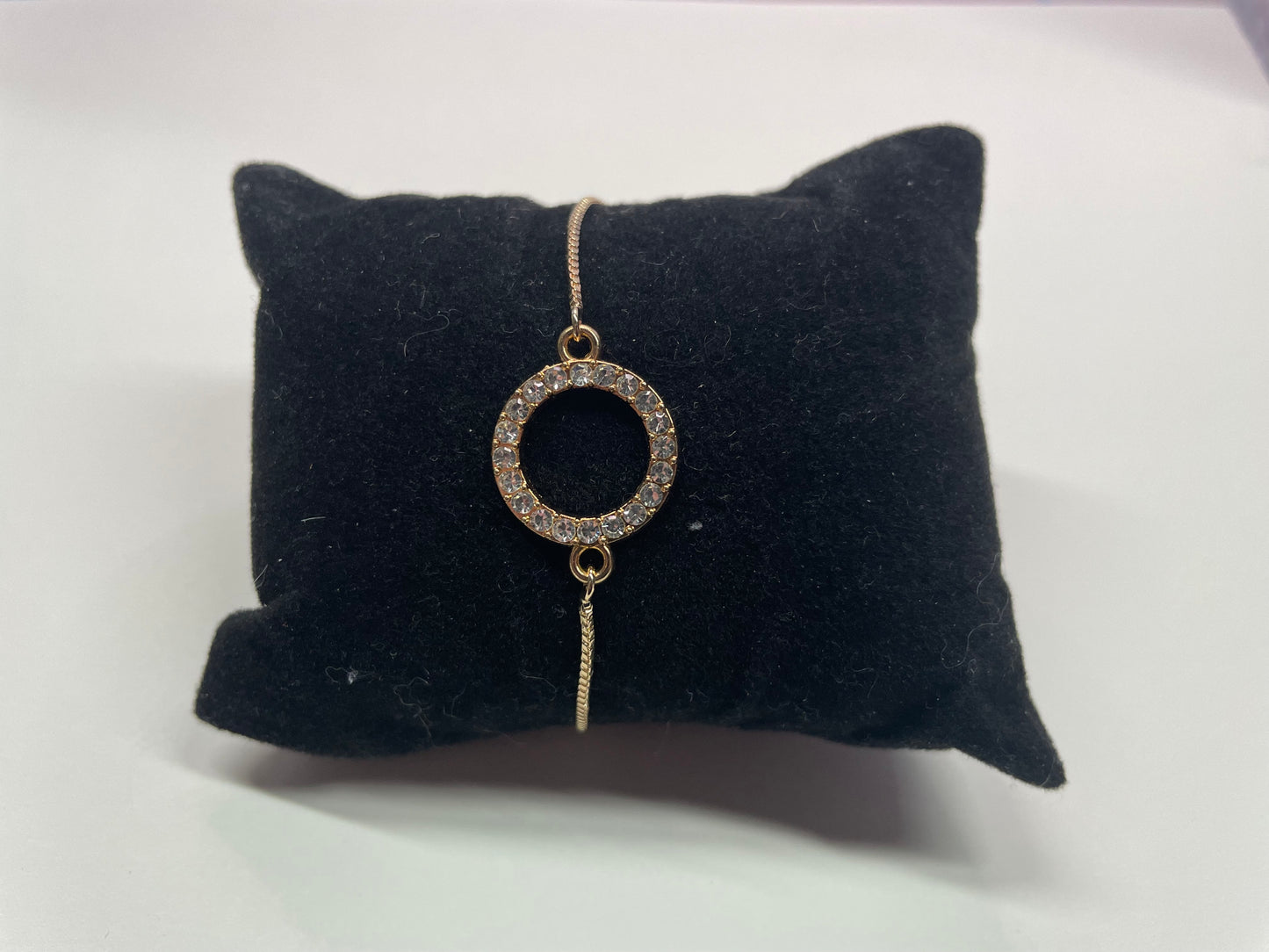 Zirconia Circle Adjustable Bracelet