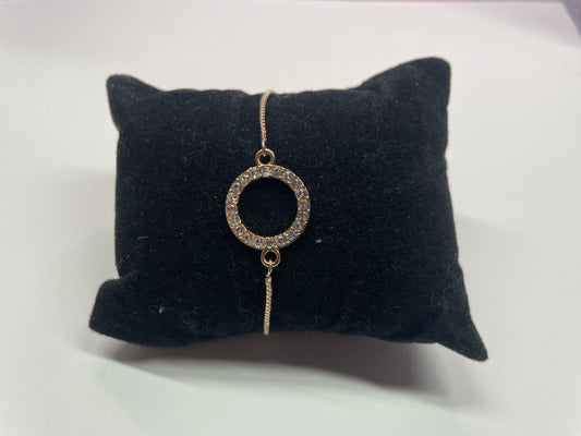 Zirconia Circle Adjustable Bracelet