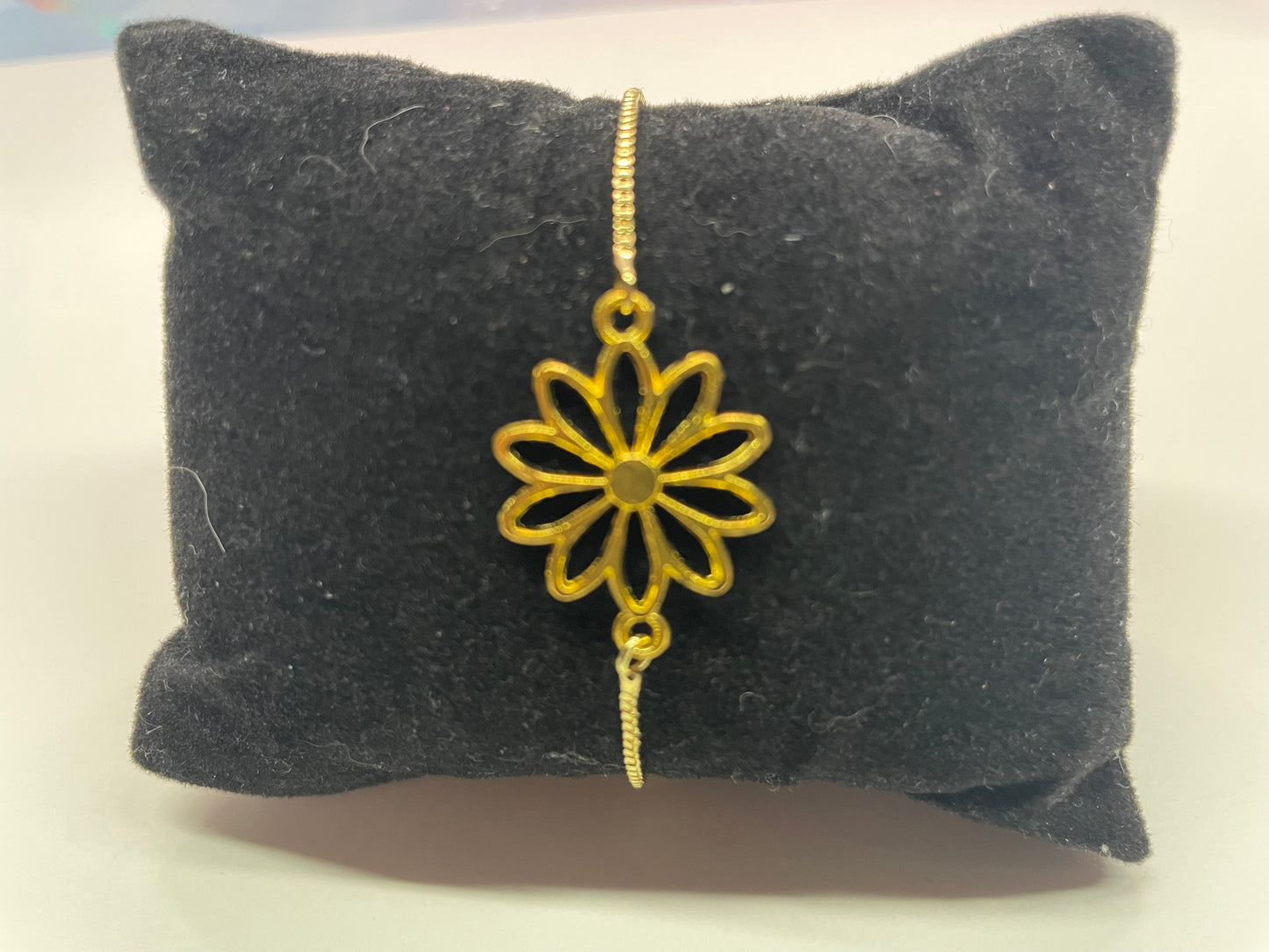 Gold Flower Adjustable Bracelet-Stainless Steel