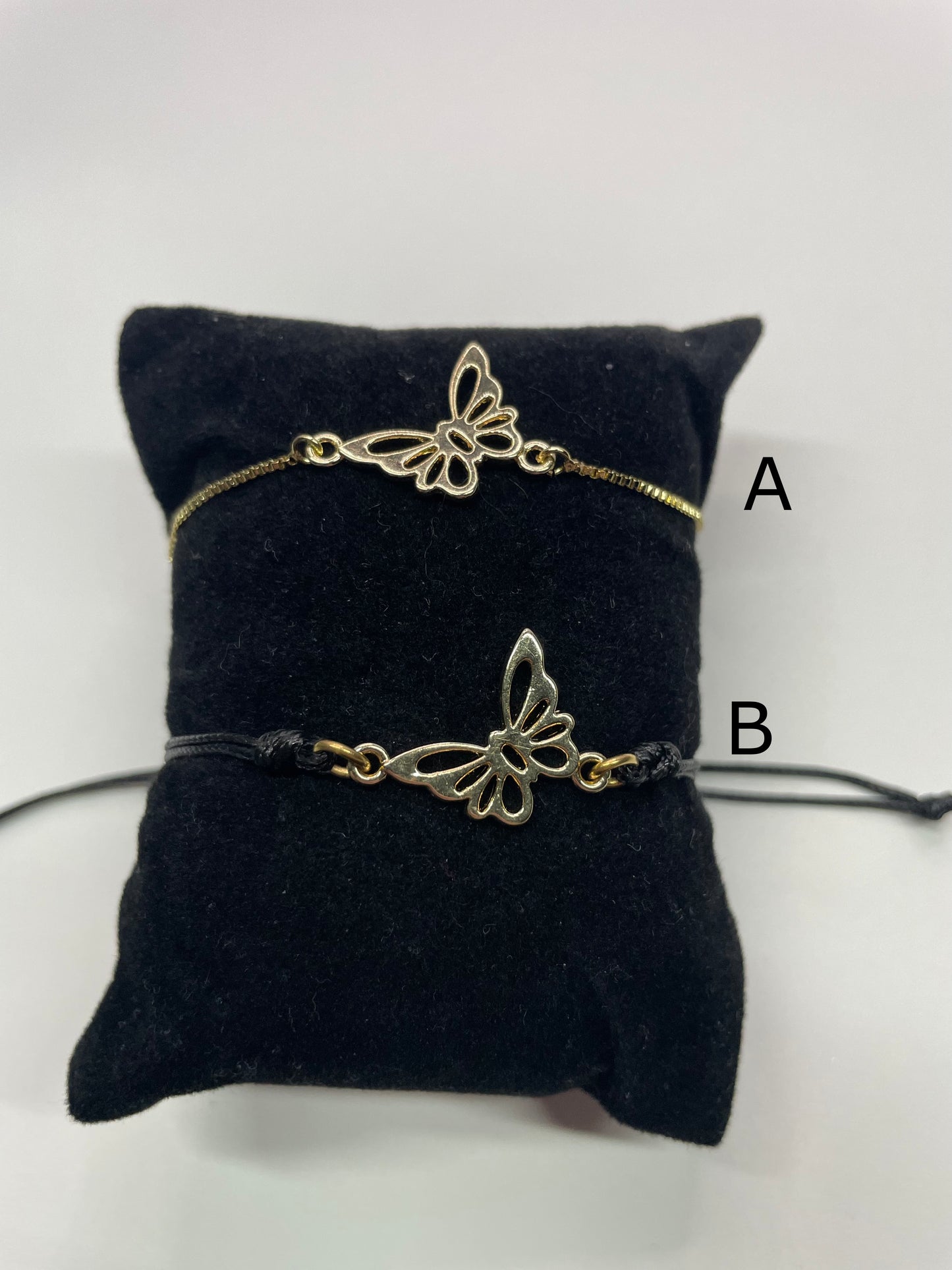Bracelet Ajustable Papillon Or-Acier Inoxydable