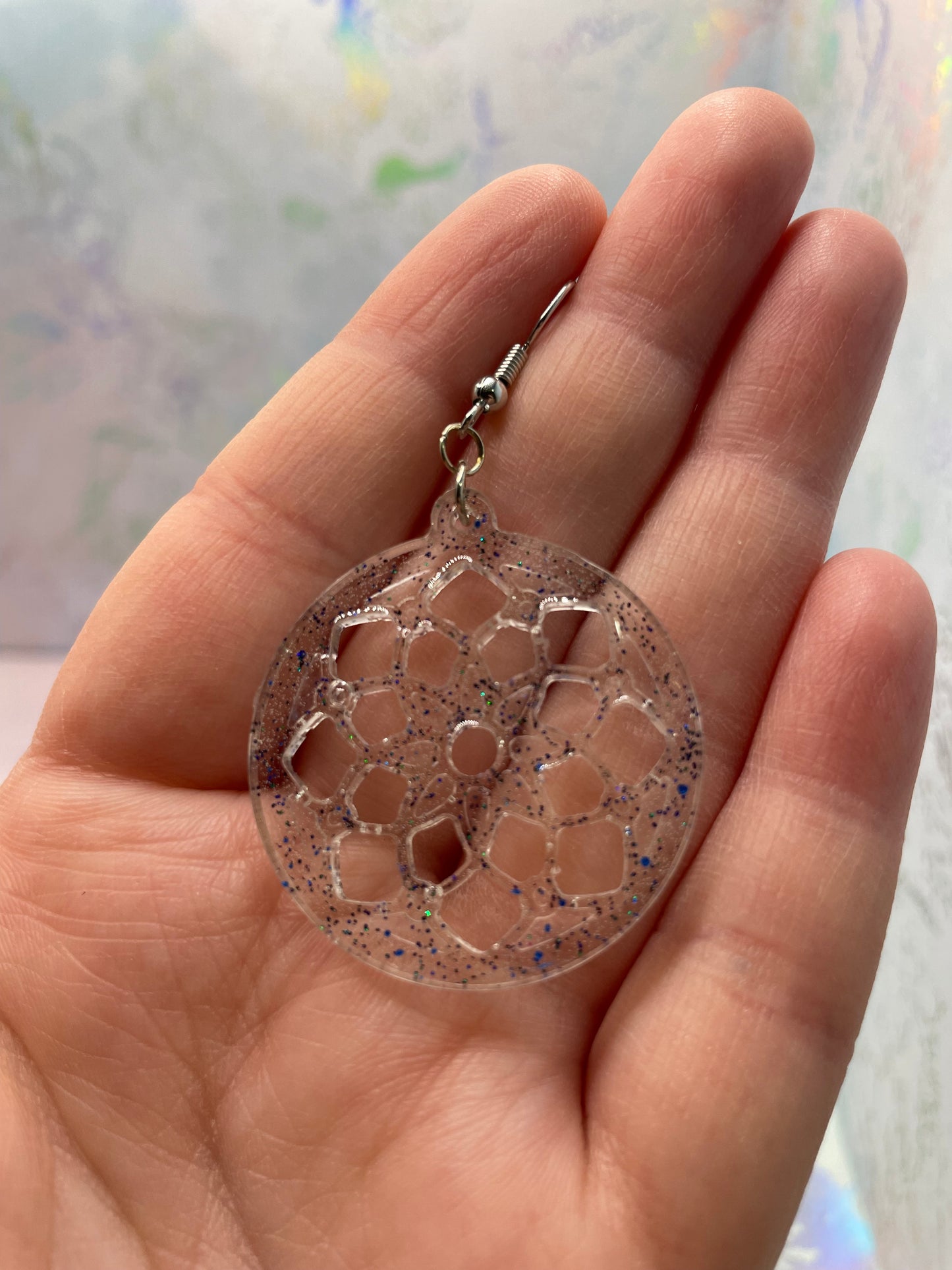 Boucles d'oreilles Mandala scintillantes