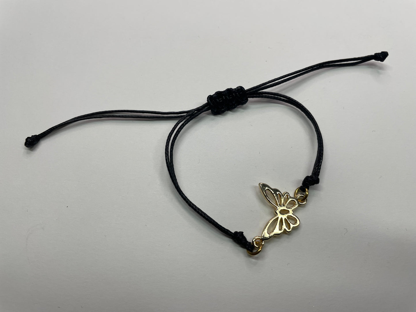 Bracelet Ajustable Papillon Or-Acier Inoxydable