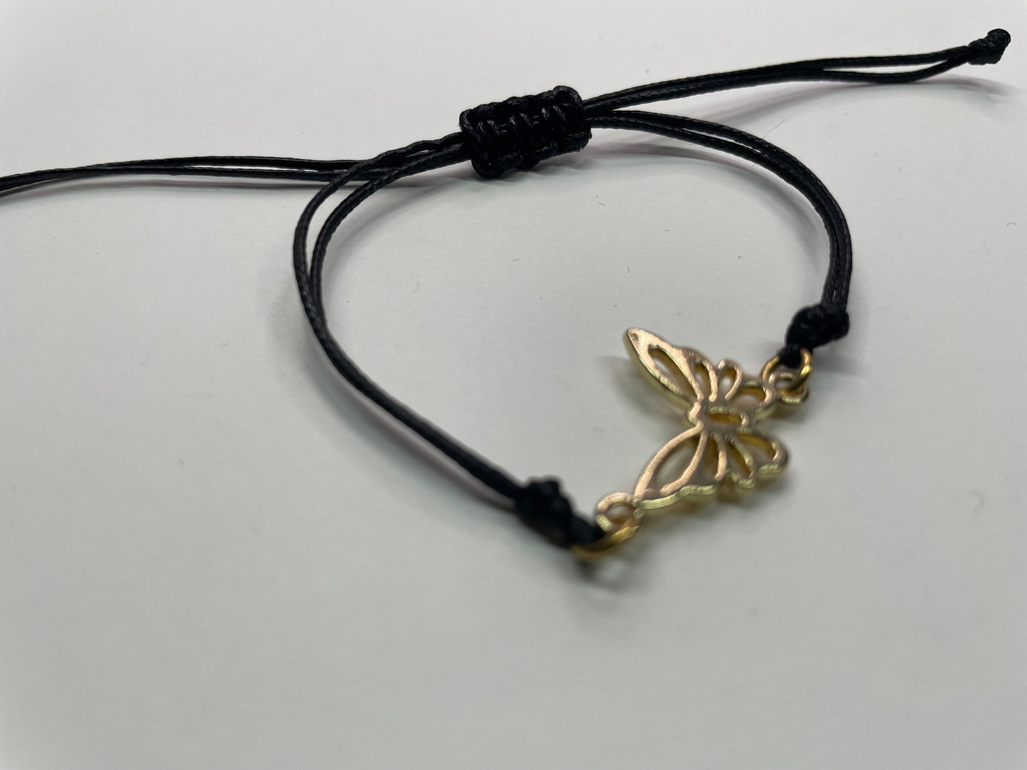 Bracelet Ajustable Papillon Or-Acier Inoxydable