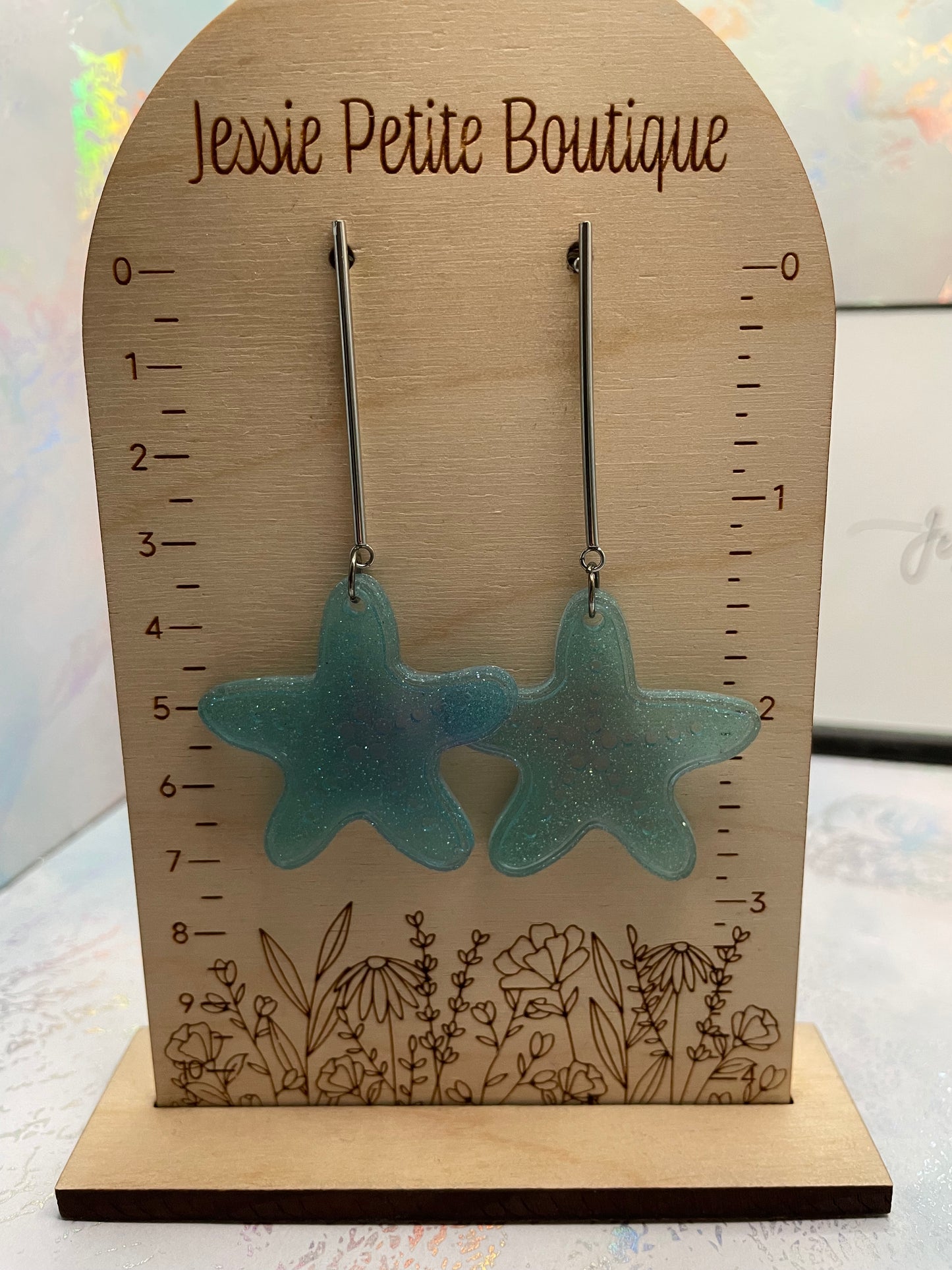 Sparkly Starfish Dangle Earrings – NICKEL FREE