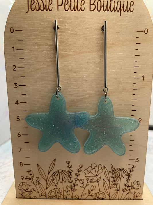 Sparkly Starfish Dangle Earrings – NICKEL FREE