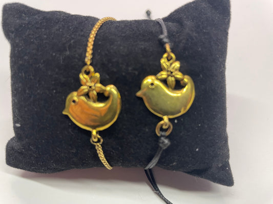 Gold Bird Adjustable Bracelet-Stainless Steel