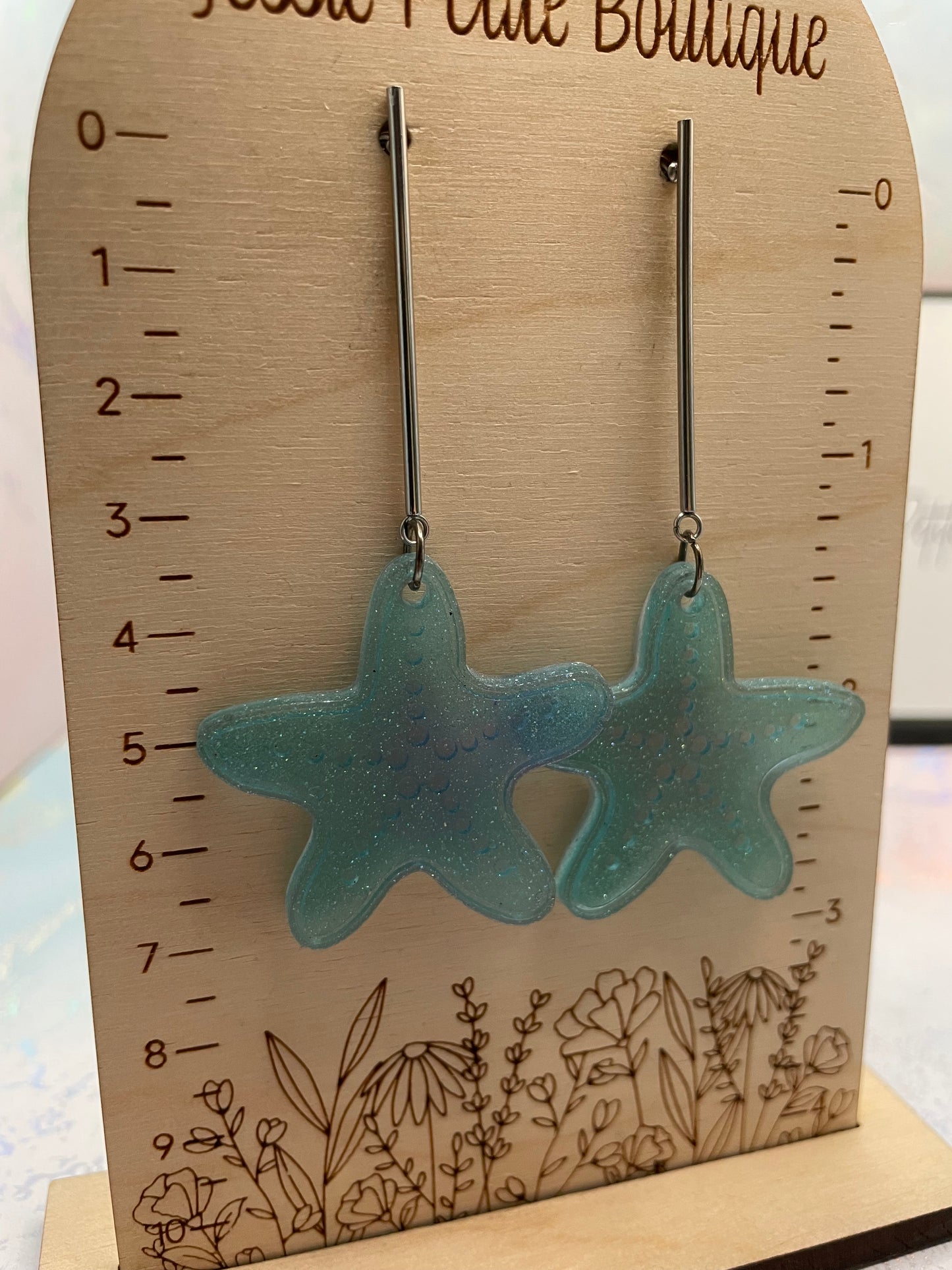Sparkly Starfish Dangle Earrings – NICKEL FREE