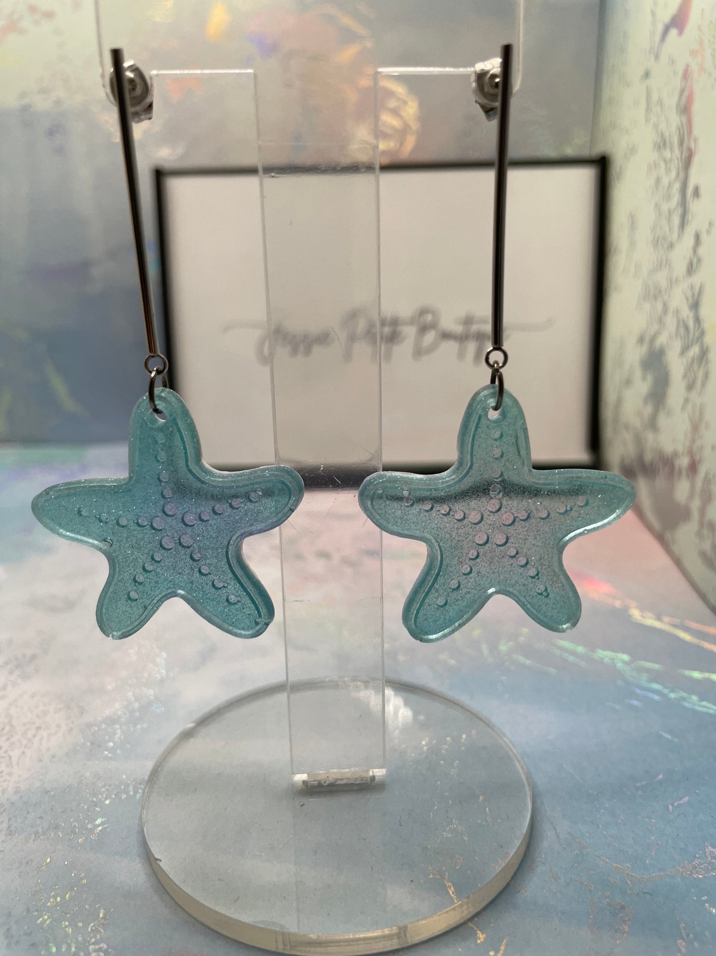 Sparkly Starfish Dangle Earrings – NICKEL FREE