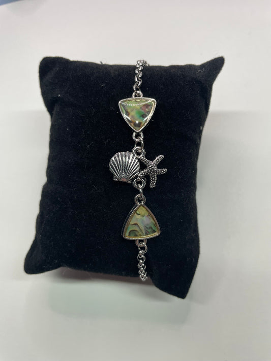 Starfish+Clam Bracelet-Stainless Steel