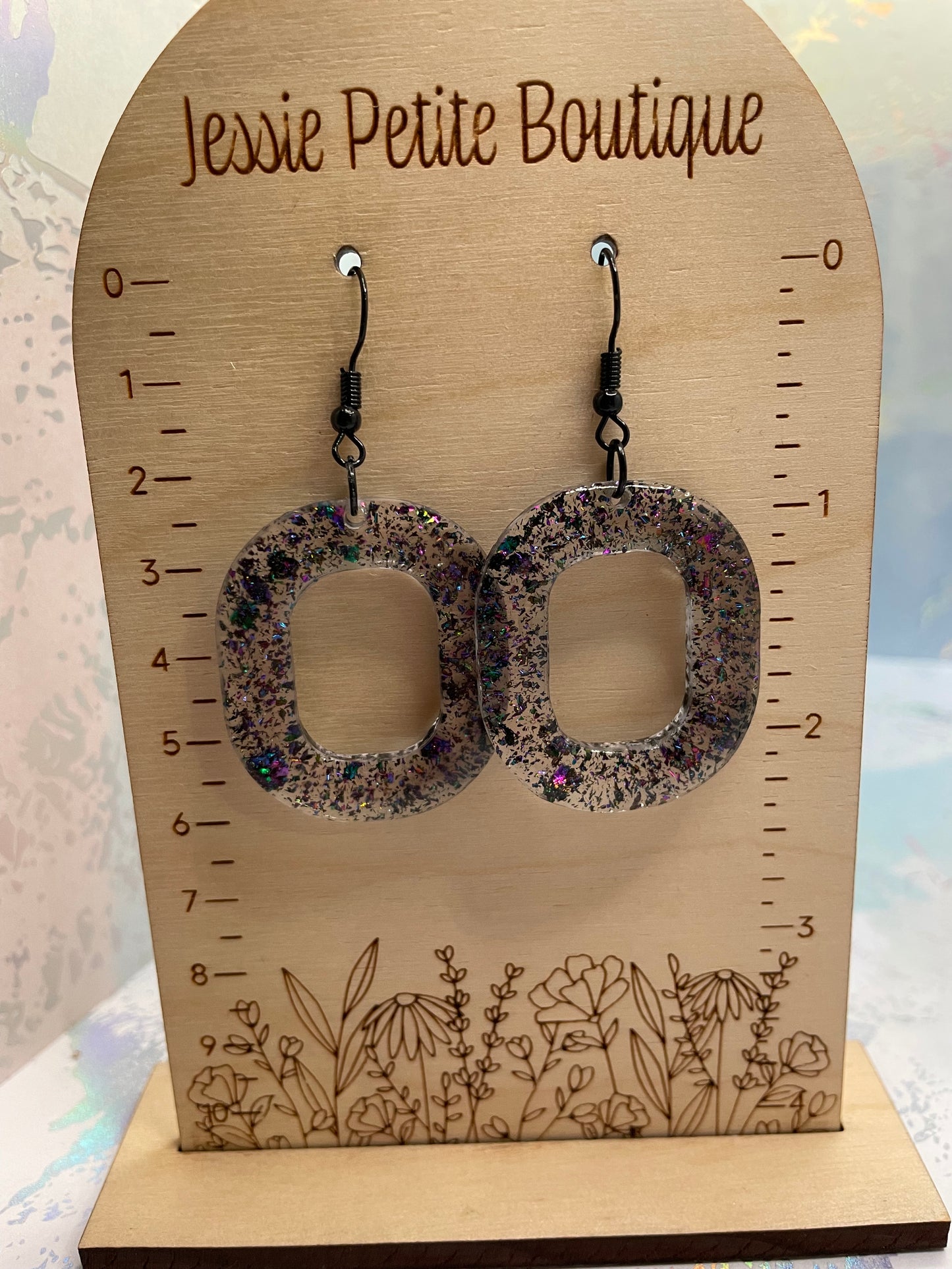 Boucles d'oreilles ovales Funky Foil 