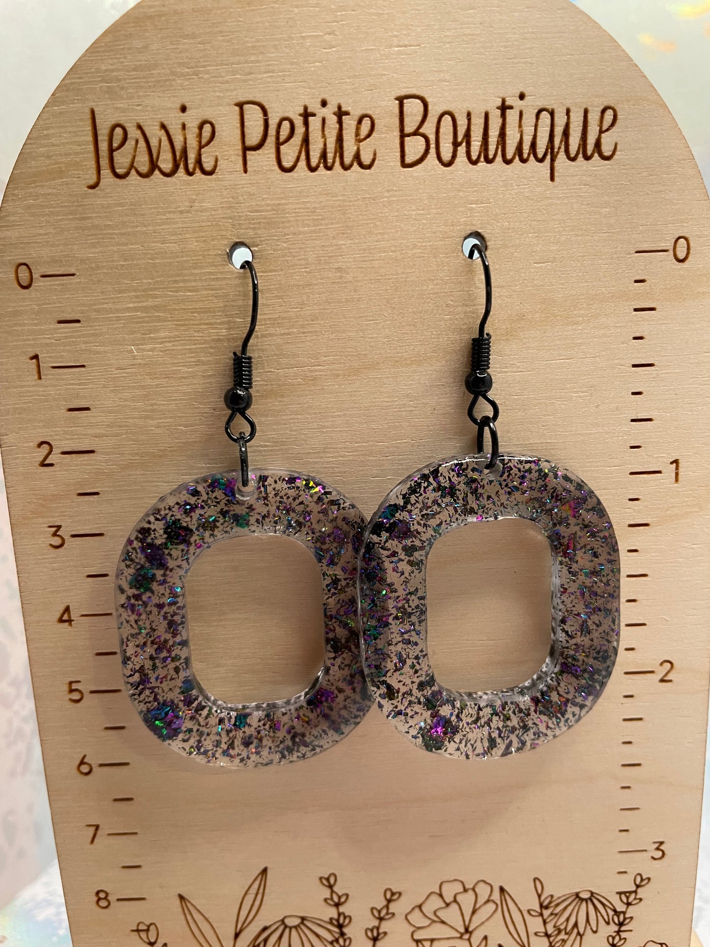 Boucles d'oreilles ovales Funky Foil 
