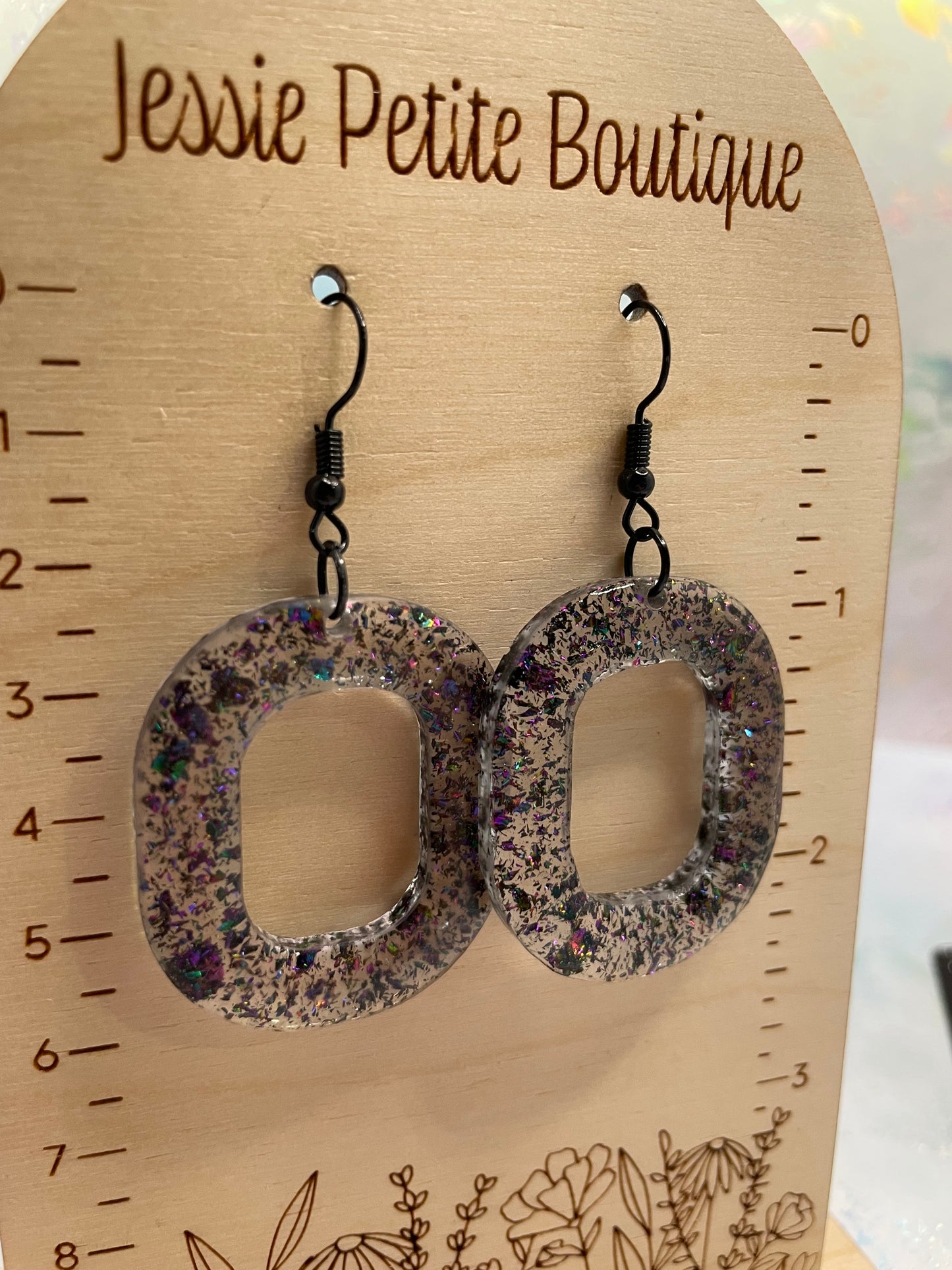 Boucles d'oreilles ovales Funky Foil 