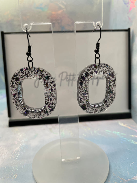 Boucles d'oreilles ovales Funky Foil 