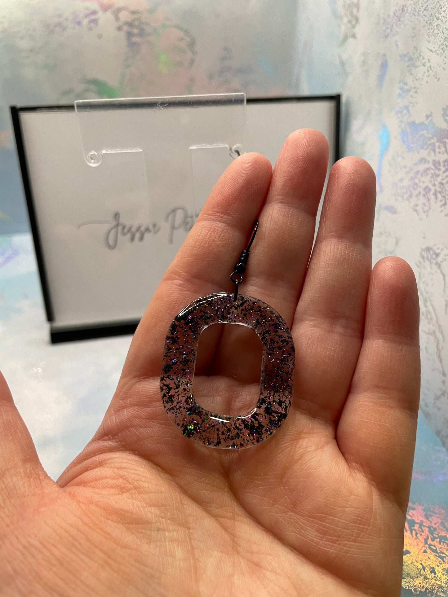 Boucles d'oreilles ovales Funky Foil 