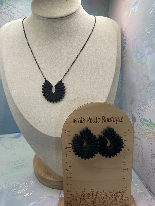 Ensemble Josée Argile Noir-Sans Nickel+Acier Inoxydable