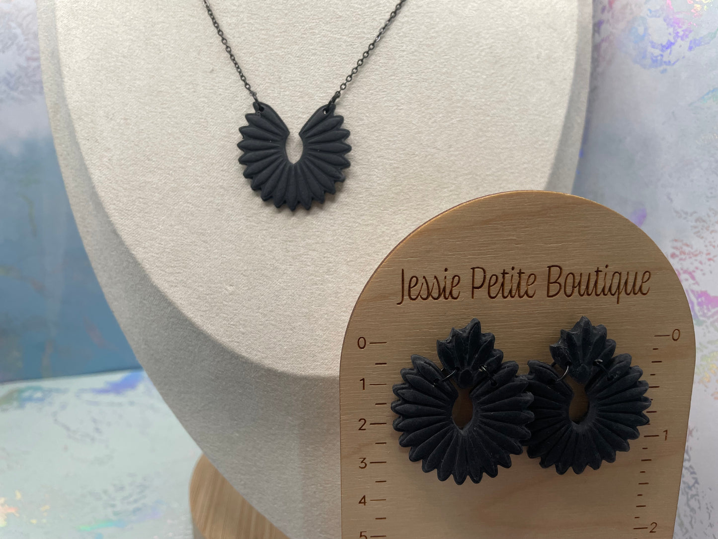 Ensemble Josée Argile Noir-Sans Nickel+Acier Inoxydable