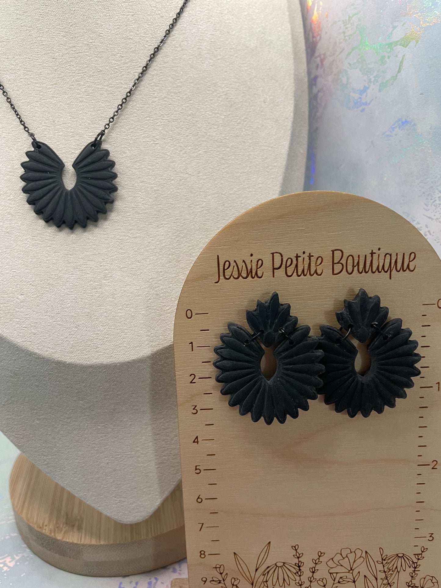 Ensemble Josée Argile Noir-Sans Nickel+Acier Inoxydable