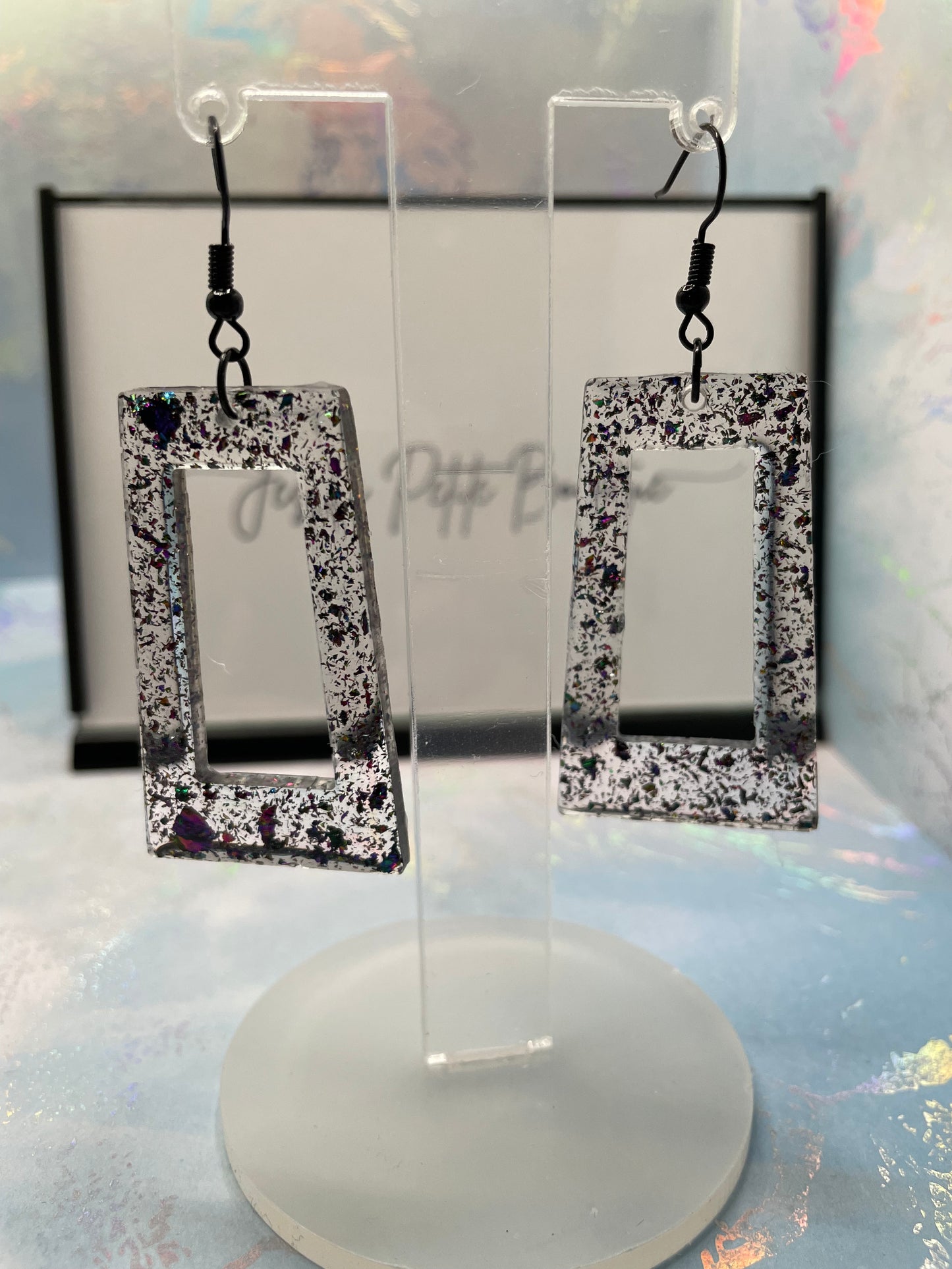 Boucles d'oreilles rectangulaires Funky Foil 