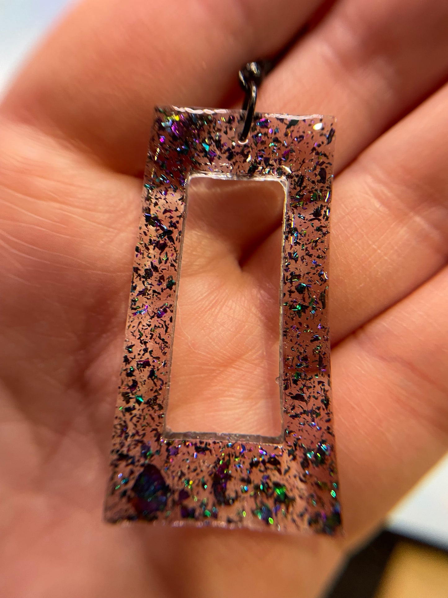 Boucles d'oreilles rectangulaires Funky Foil 