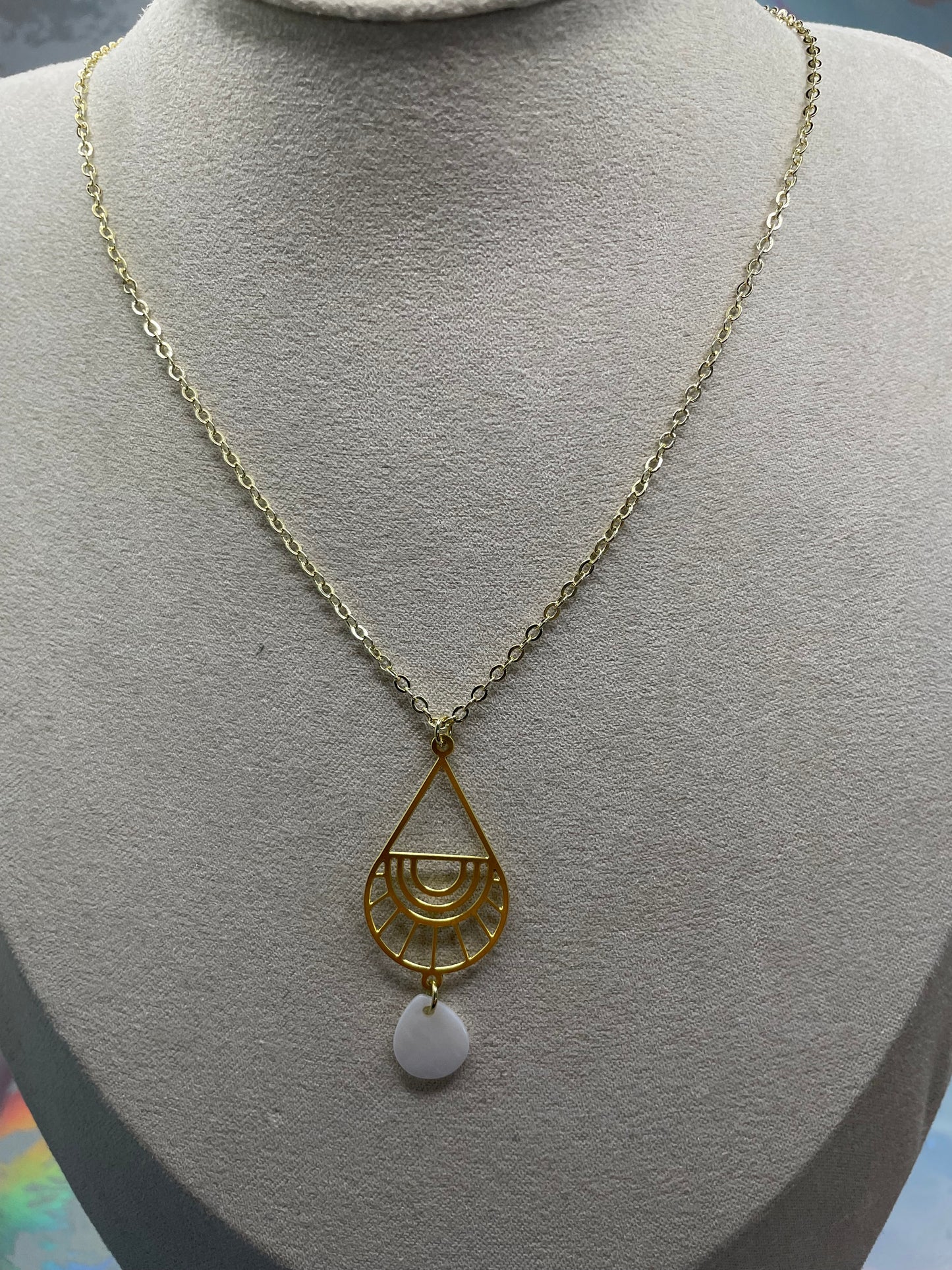 Ensemble Goutte Boho+Coquillage-Sans Nickel