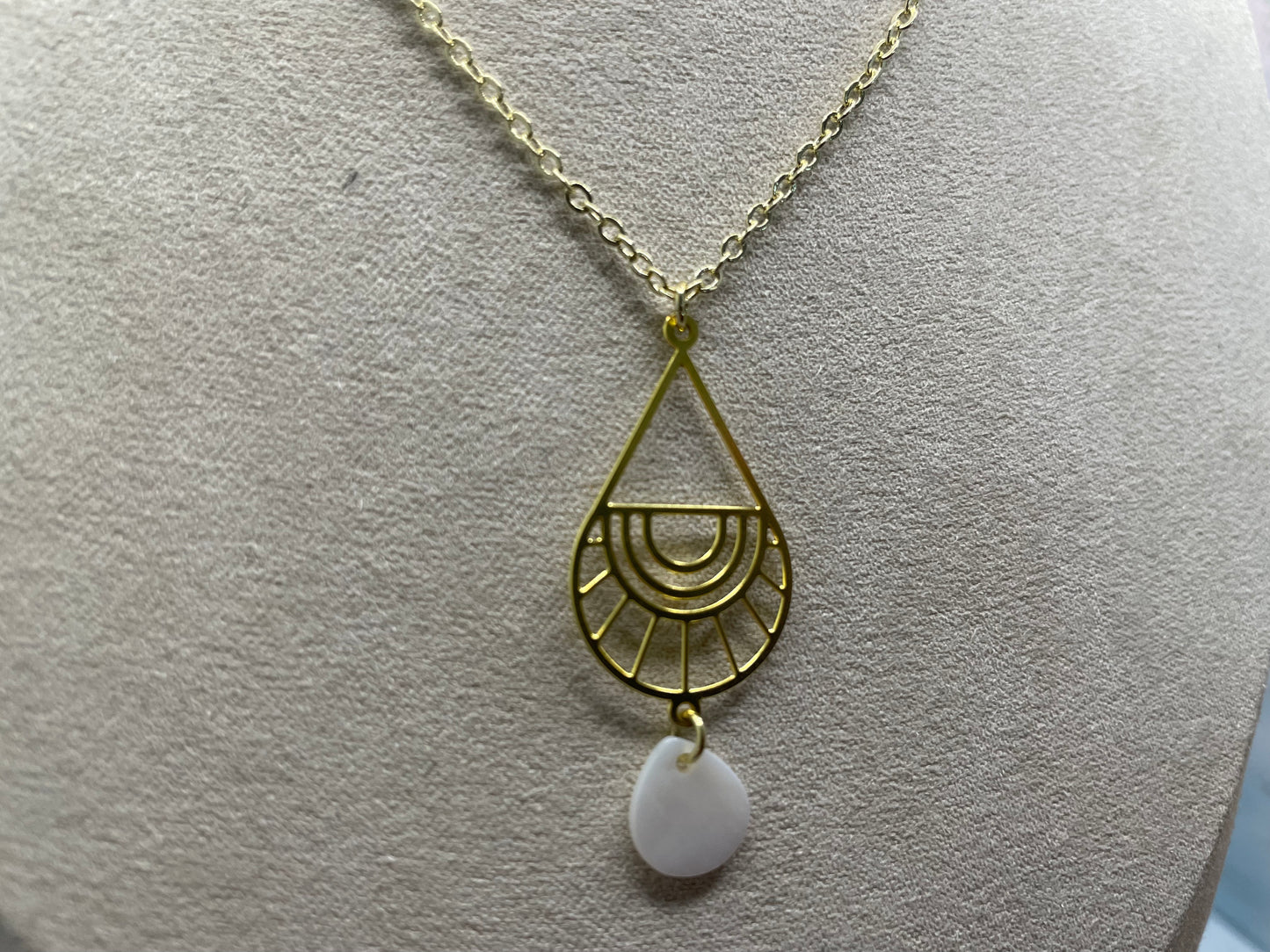 Ensemble Goutte Boho+Coquillage-Sans Nickel