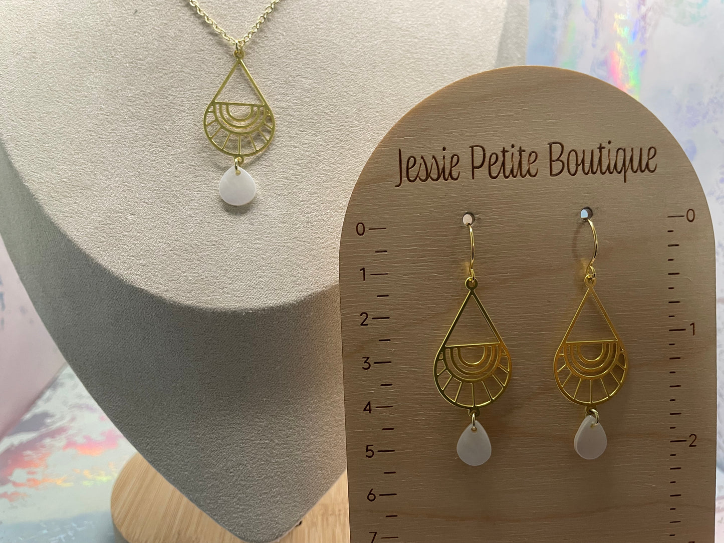 Ensemble Goutte Boho+Coquillage-Sans Nickel