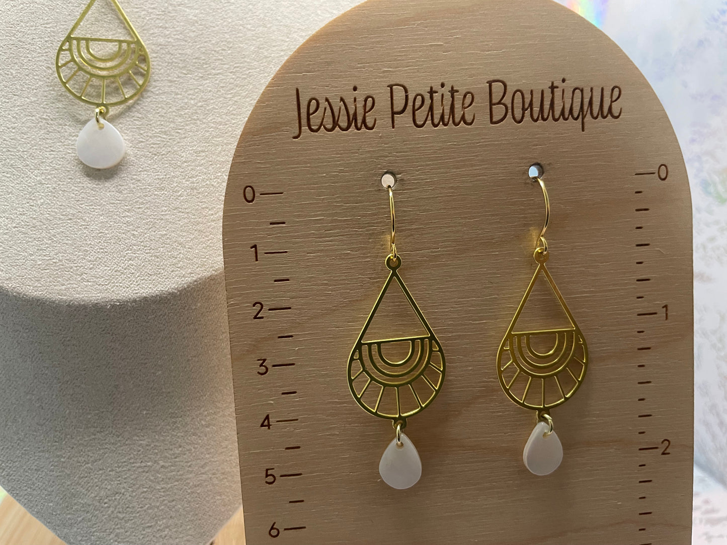 Ensemble Goutte Boho+Coquillage-Sans Nickel