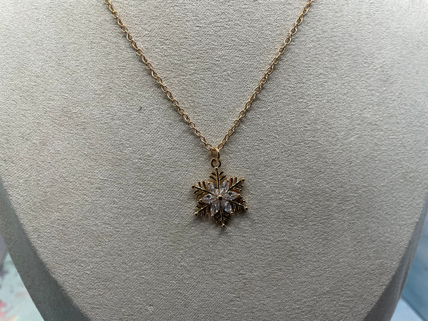 Ensemble Flocons De Neige Doré avec Zirconia