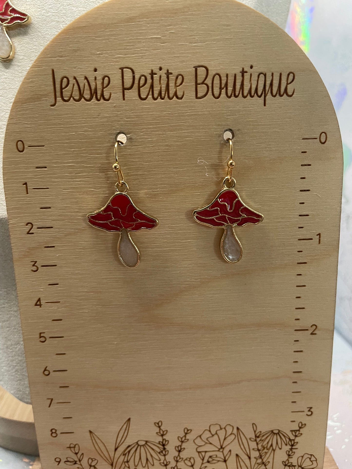 Ensemble petit champignon Rouge+Blanc-Acier Inoxydable