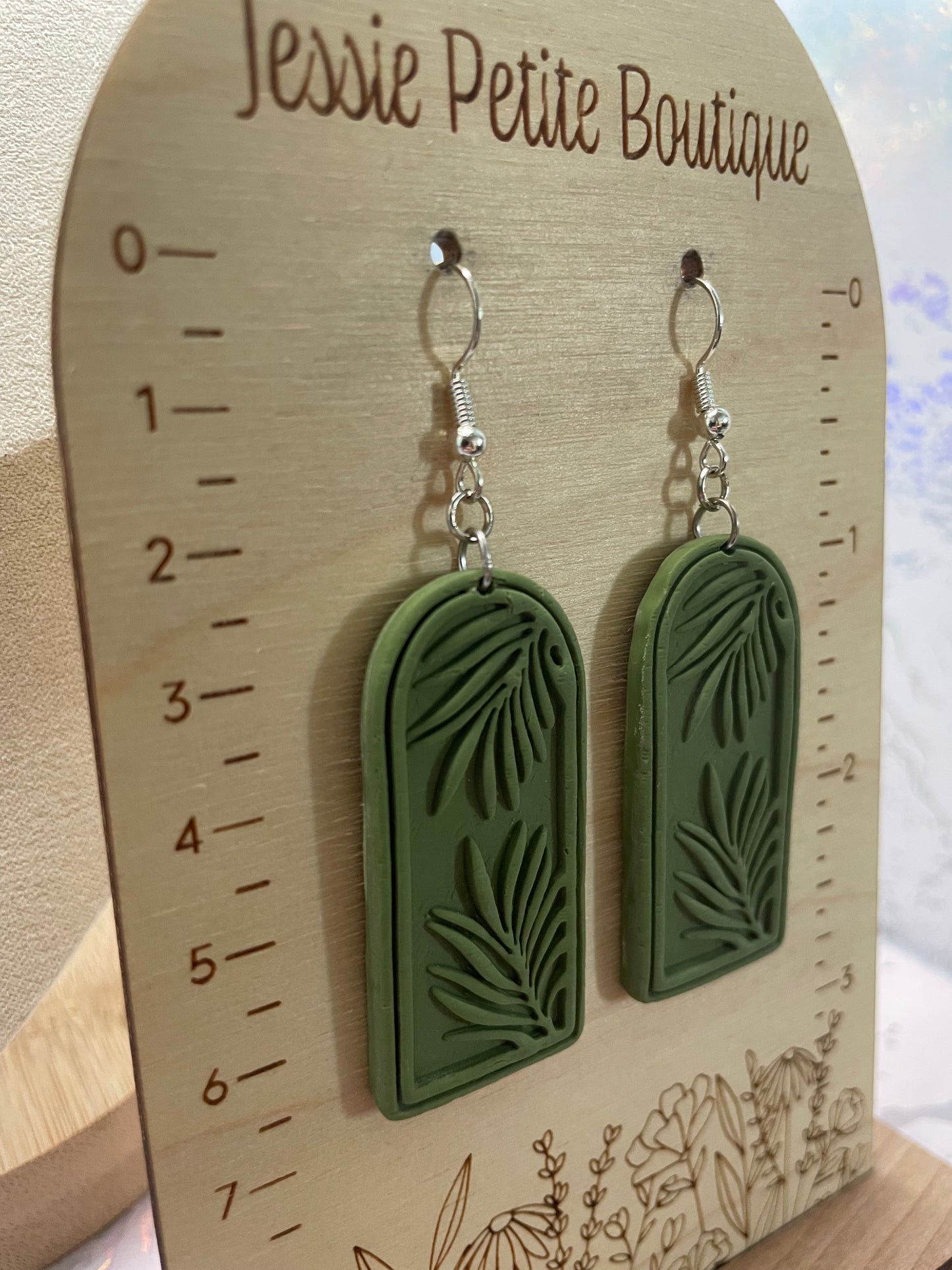 Ensemble arche verte olive avec feuillage– Sans nickel 