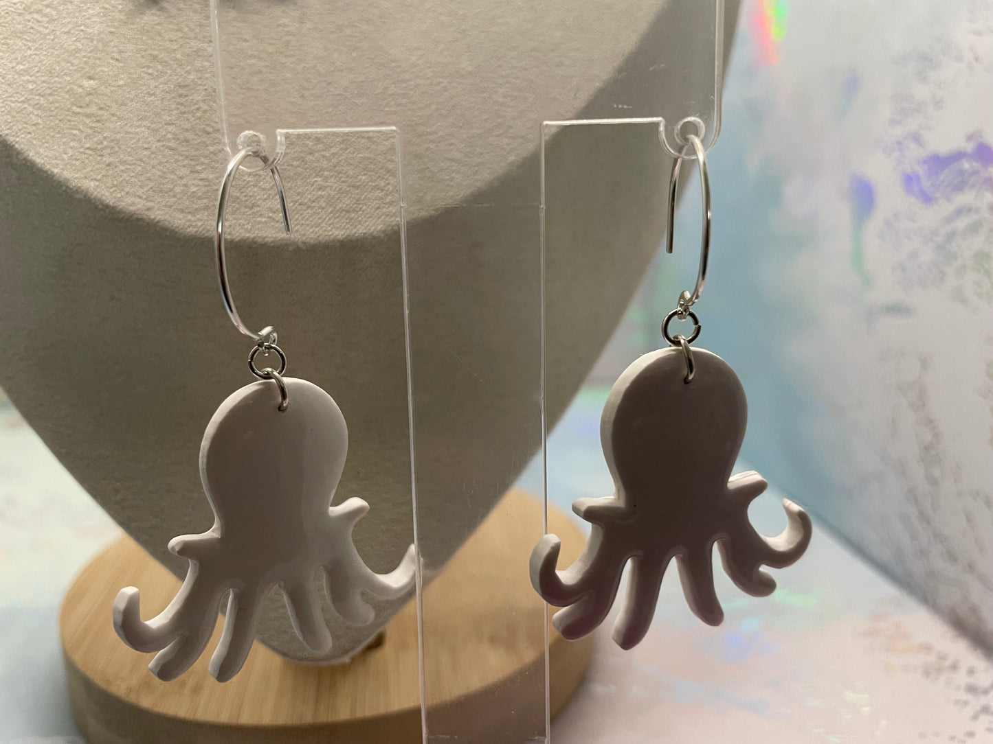 Ensemble pieuvre rose et blanc- Acier inoxydable