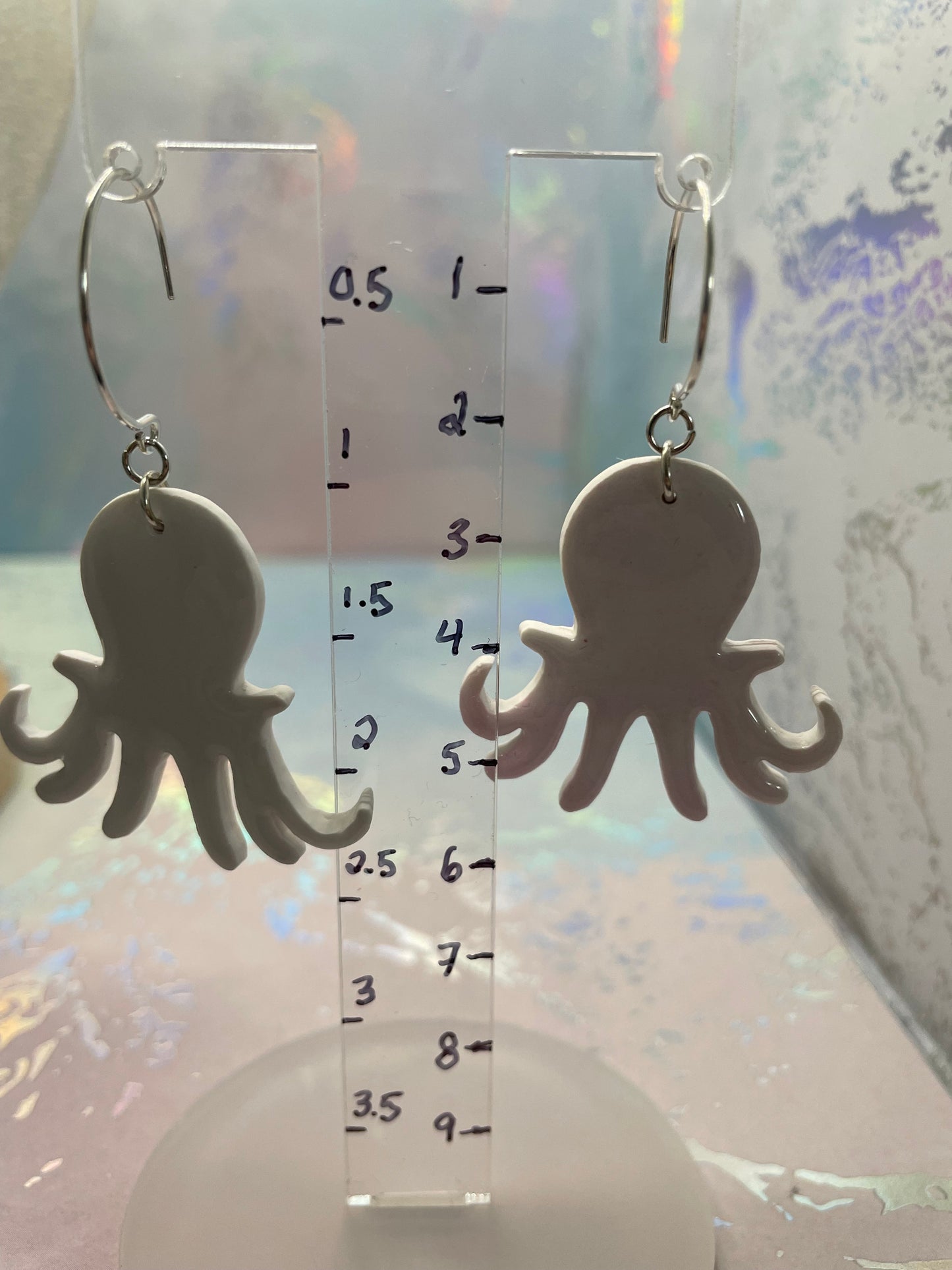 Ensemble pieuvre rose et blanc- Acier inoxydable