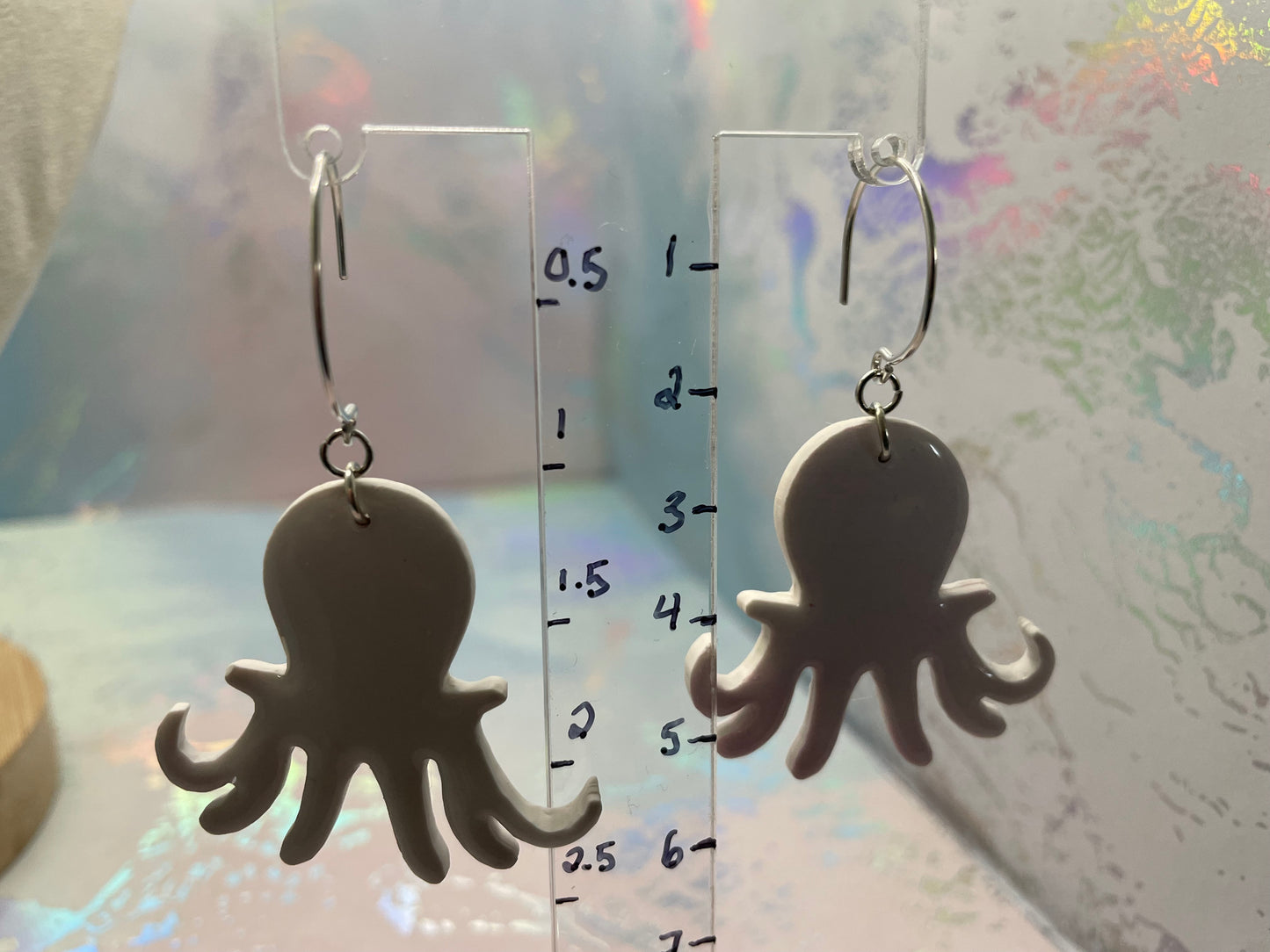 Ensemble pieuvre rose et blanc- Acier inoxydable