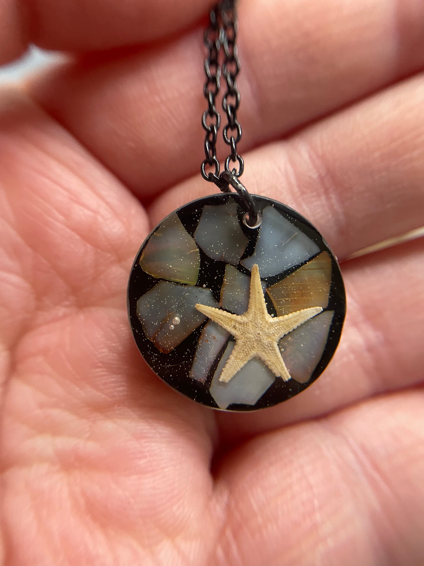 Starfish Shell Necklace & Earring Set-Nickel Free