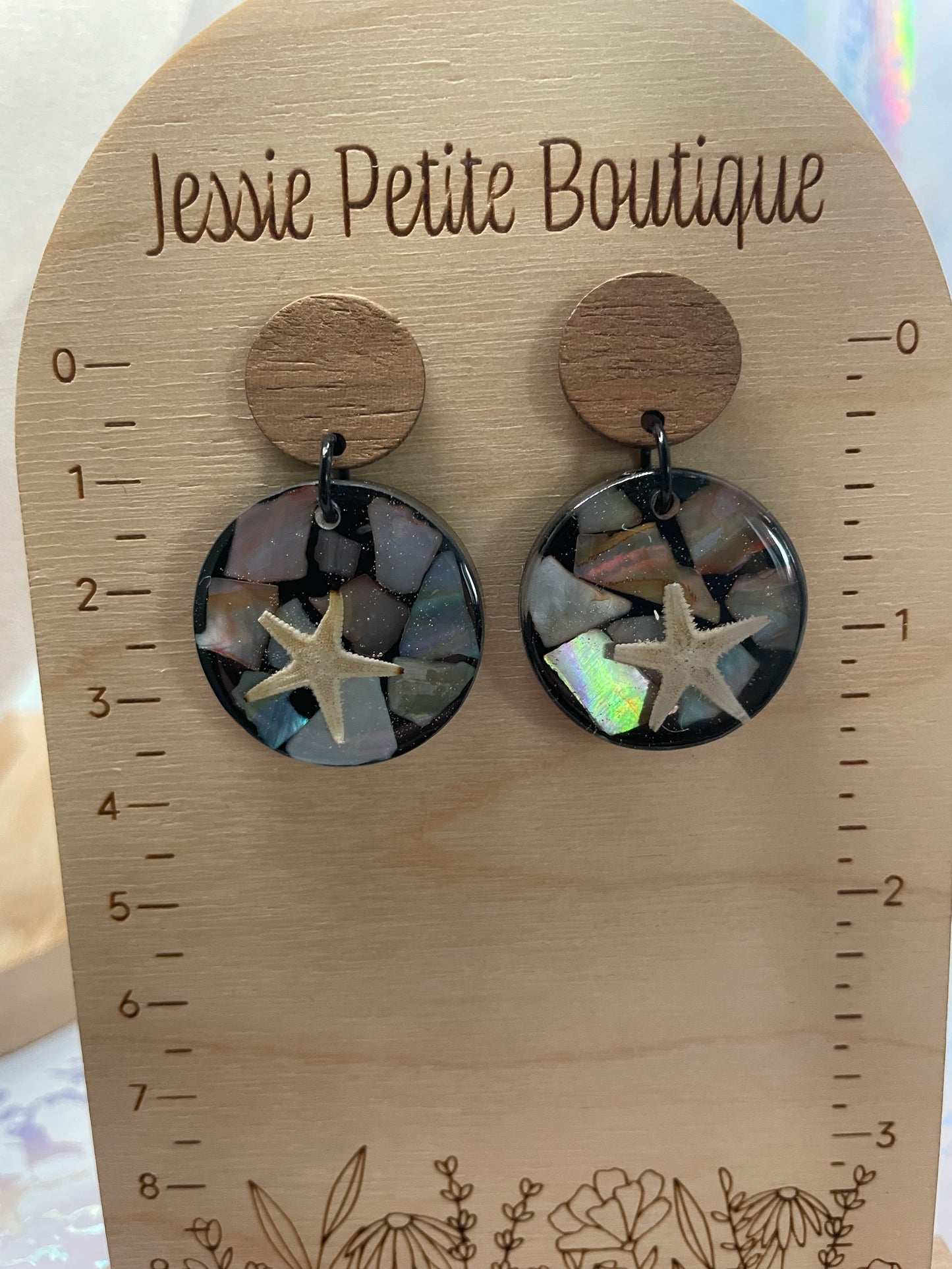 Starfish Shell Necklace & Earring Set-Nickel Free