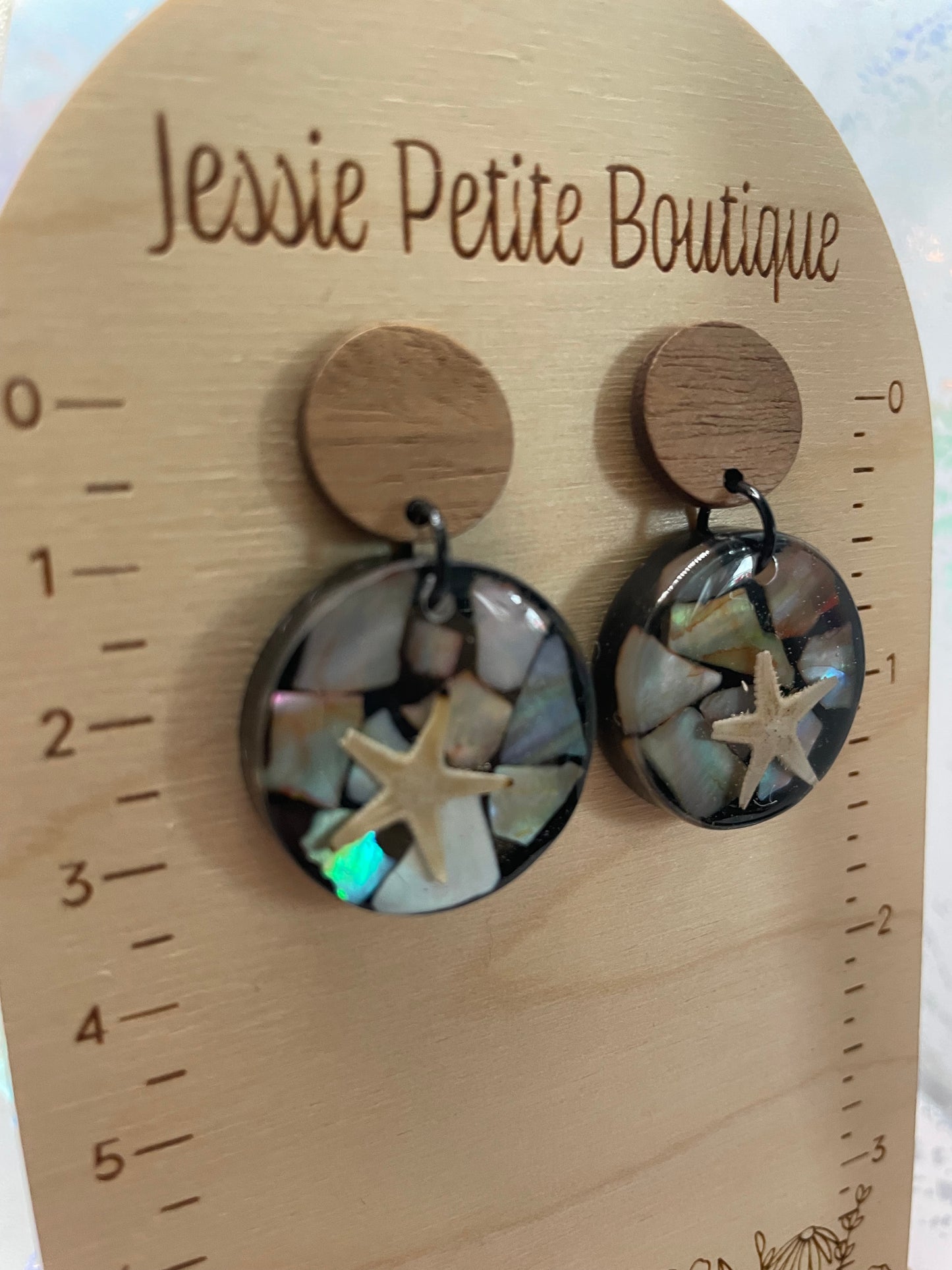 Starfish Shell Necklace & Earring Set-Nickel Free