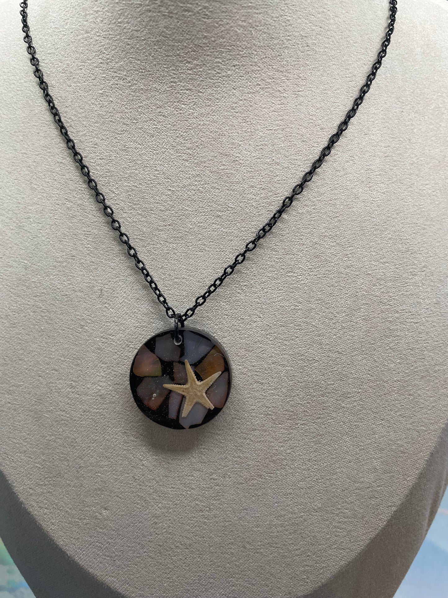 Starfish Shell Necklace & Earring Set-Nickel Free