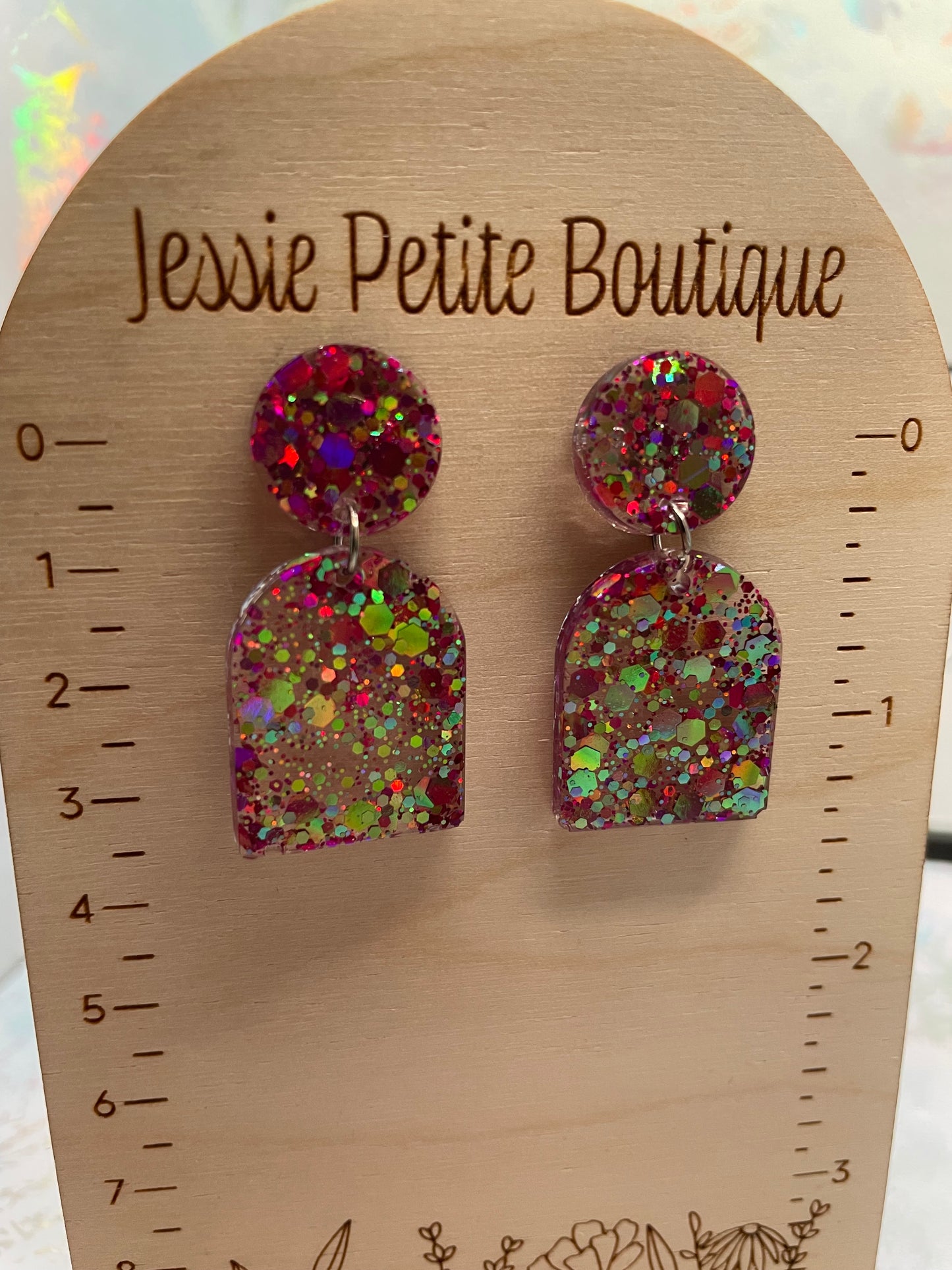 Sparkly Arch Earrings-NICKEL FREE
