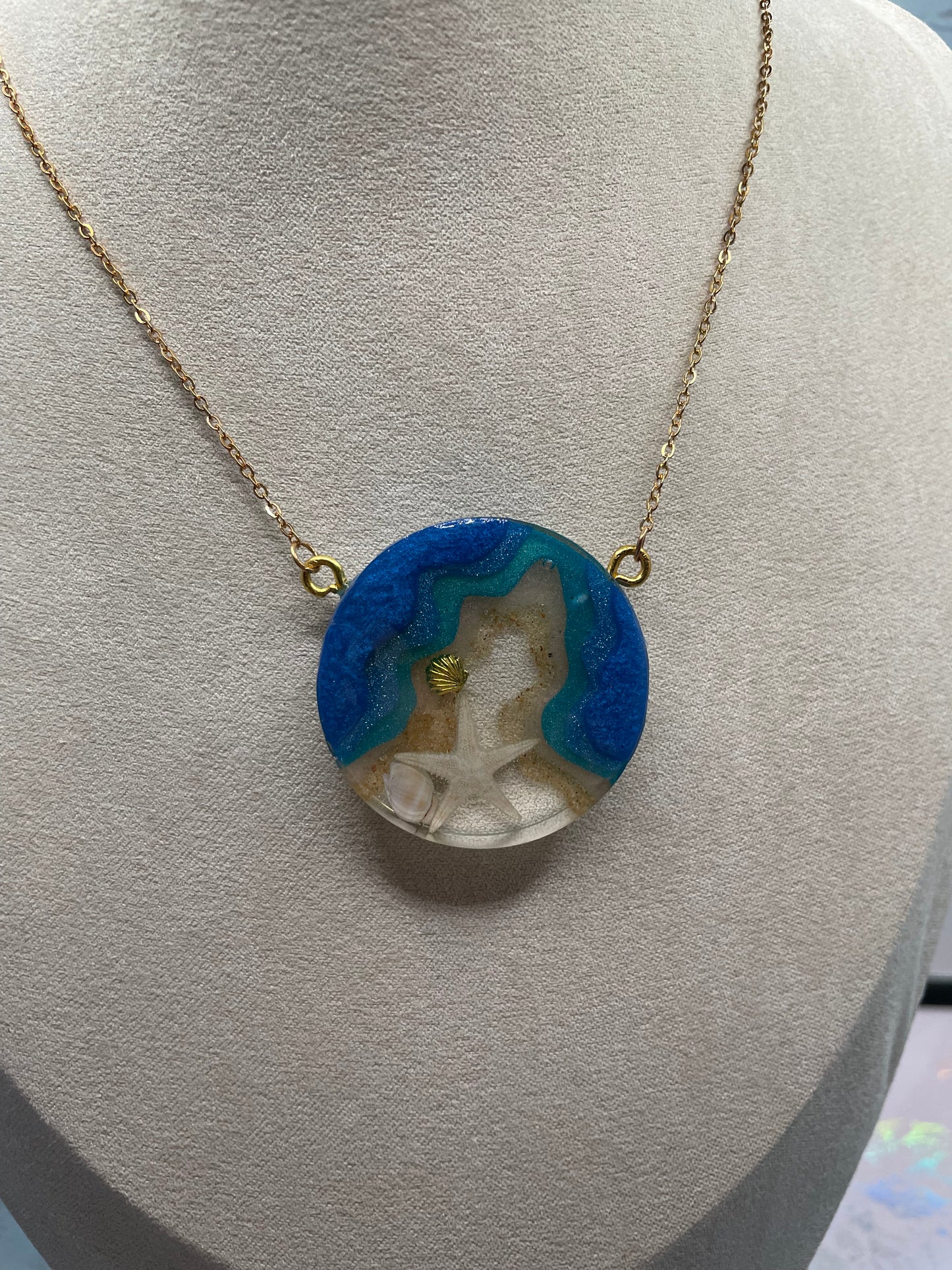 Grand collier rond océan 18''chaîne en or