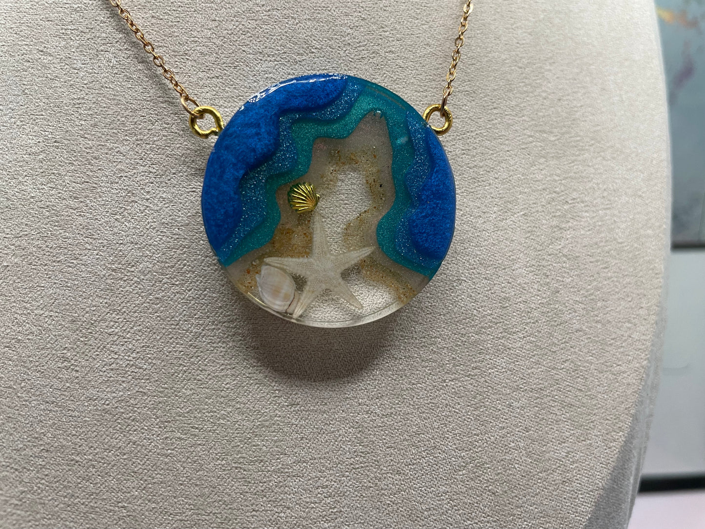 Grand collier rond océan 18''chaîne en or