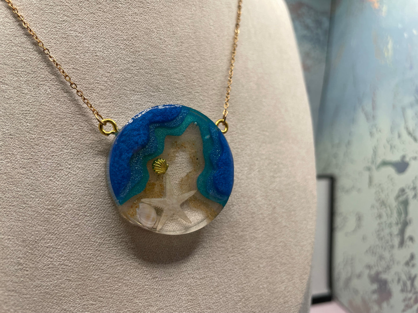 Grand collier rond océan 18''chaîne en or