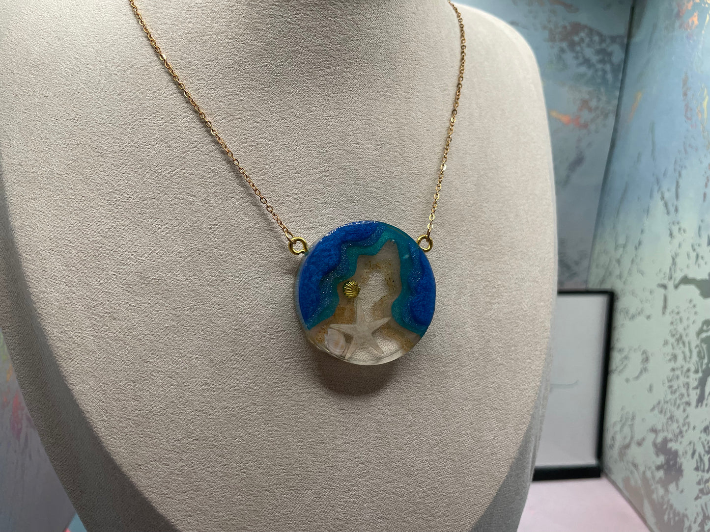 Grand collier rond océan 18''chaîne en or