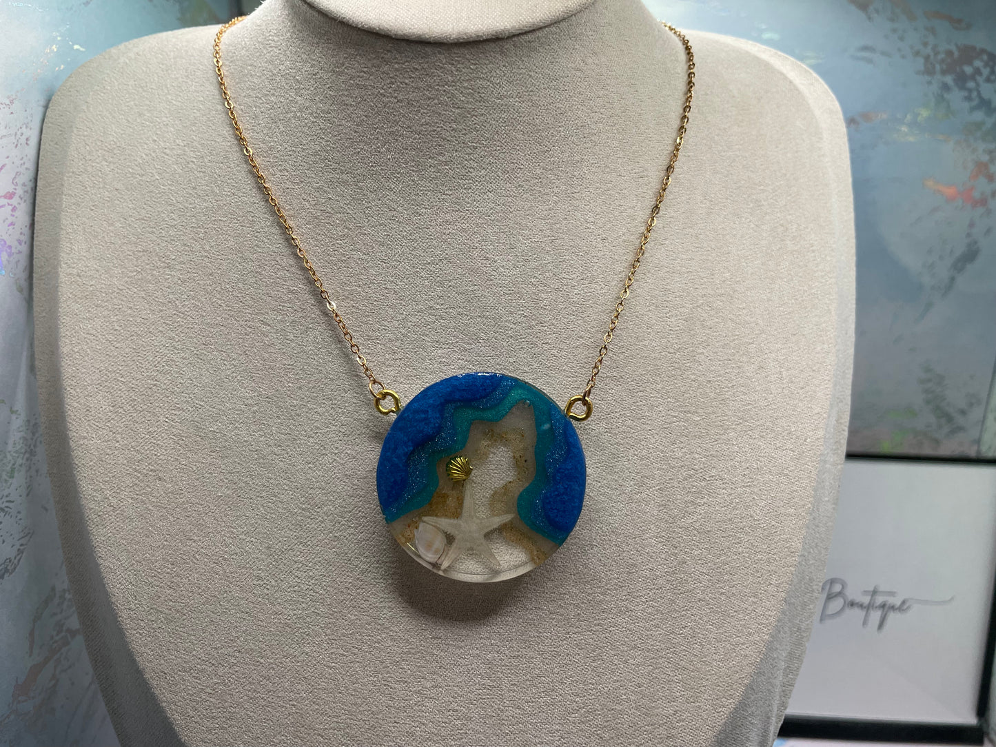 Grand collier rond océan 18''chaîne en or