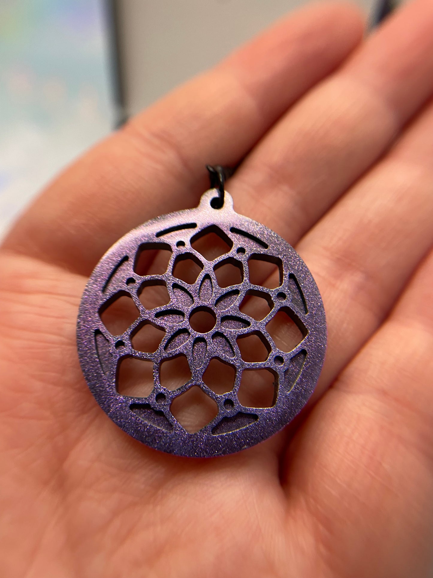 Chameleon Purple Mandala Earrings