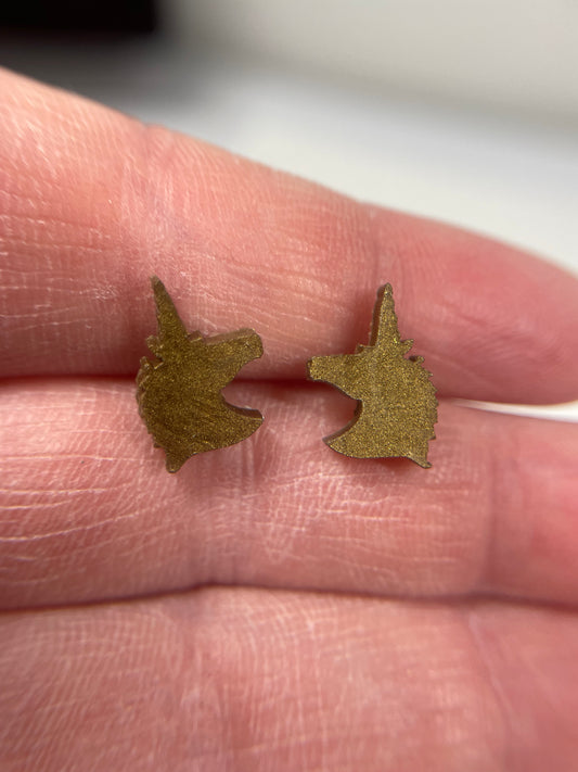 Boutons d'oreille licorne - Sans nickel