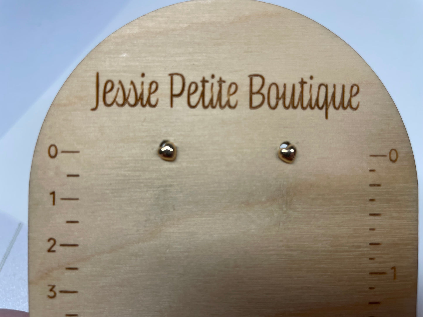 Mini Heart Stud Earrings-Nickel Free