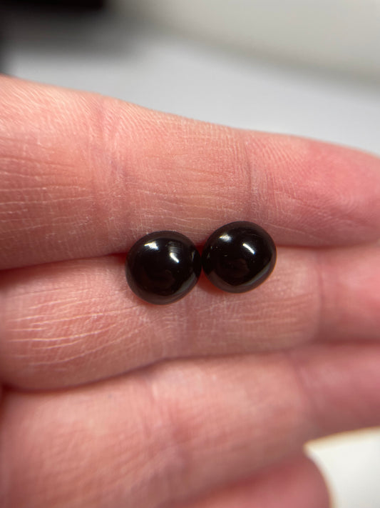 Bouton d'oreille Ronds Noirs-Sans Nickel