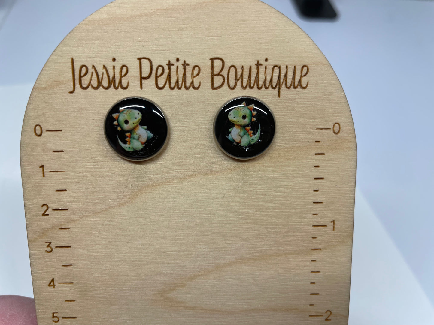 Bouton d'oreille dinosaure-Acier Inoxydable+Sans Nickel